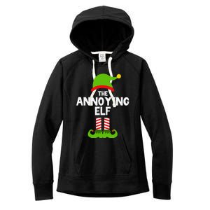 Funny The Annoying Elf Christmas Family Party Pajama Women's Fleece Hoodie