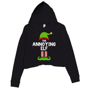 Funny The Annoying Elf Christmas Family Party Pajama Crop Fleece Hoodie