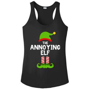 Funny The Annoying Elf Christmas Family Party Pajama Ladies PosiCharge Competitor Racerback Tank