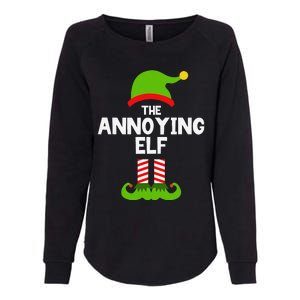 Funny The Annoying Elf Christmas Family Party Pajama Womens California Wash Sweatshirt