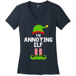 Funny The Annoying Elf Christmas Family Party Pajama Women's V-Neck T-Shirt