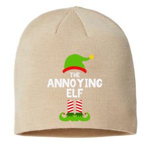 Funny The Annoying Elf Christmas Family Party Pajama Sustainable Beanie