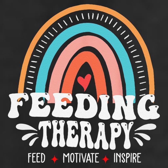 Feeding Therapy Appreciation Rainbow Feeding Therapist 7 Panel Mesh Trucker Snapback Hat