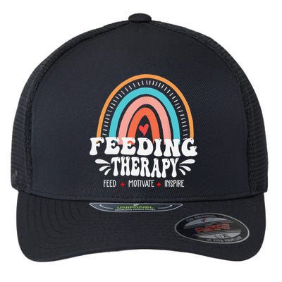 Feeding Therapy Appreciation Rainbow Feeding Therapist Flexfit Unipanel Trucker Cap