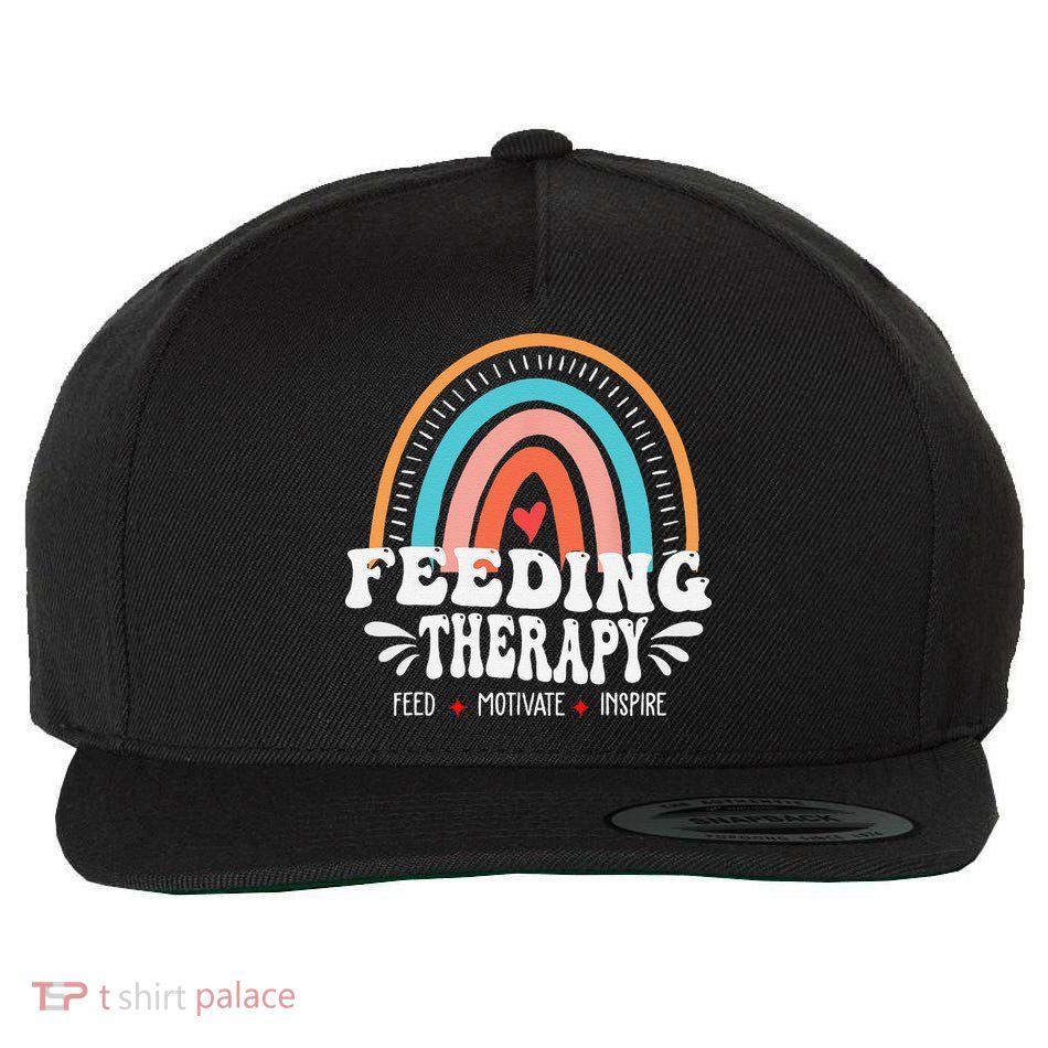 Feeding Therapy Appreciation Rainbow Feeding Therapist Wool Snapback Cap