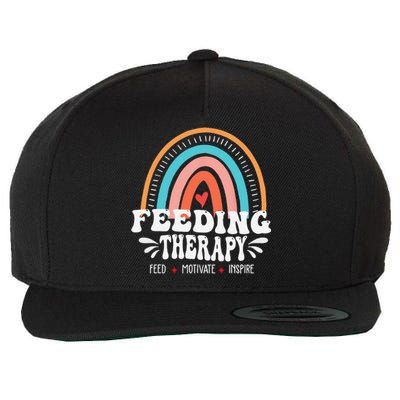 Feeding Therapy Appreciation Rainbow Feeding Therapist Wool Snapback Cap