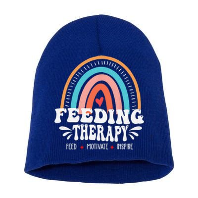 Feeding Therapy Appreciation Rainbow Feeding Therapist Short Acrylic Beanie