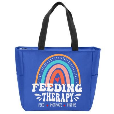 Feeding Therapy Appreciation Rainbow Feeding Therapist Zip Tote Bag