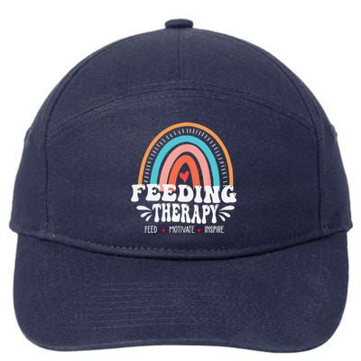 Feeding Therapy Appreciation Rainbow Feeding Therapist 7-Panel Snapback Hat