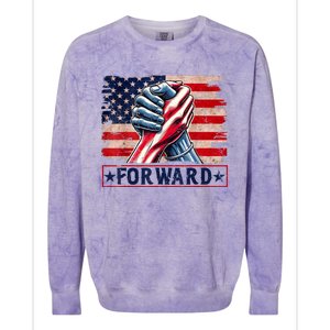 Forward Take America Forward Kamala Harris 2024 Colorblast Crewneck Sweatshirt