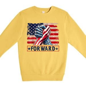 Forward Take America Forward Kamala Harris 2024 Premium Crewneck Sweatshirt