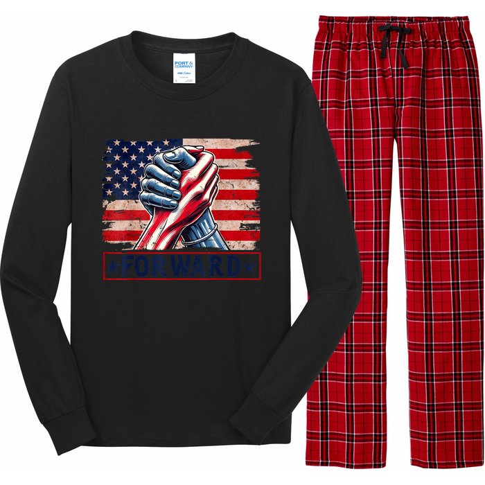 Forward Take America Forward Kamala Harris 2024 Long Sleeve Pajama Set