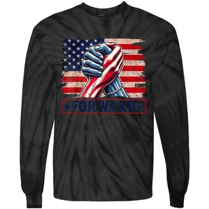 Forward Take America Forward Kamala Harris 2024 Tie-Dye Long Sleeve Shirt