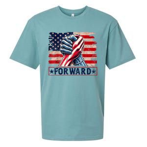 Forward Take America Forward Kamala Harris 2024 Sueded Cloud Jersey T-Shirt