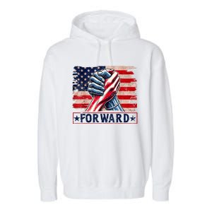 Forward Take America Forward Kamala Harris 2024 Garment-Dyed Fleece Hoodie