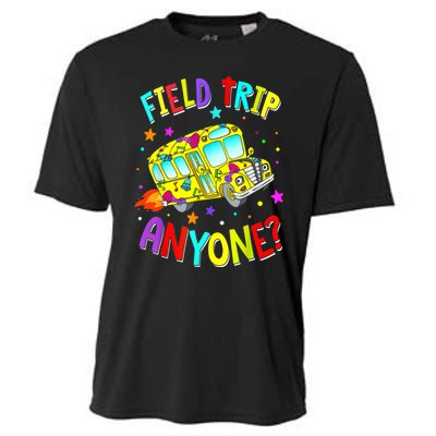 Field Trip Anyone Teacher Teaching School Bus Back To School Cooling Performance Crew T-Shirt