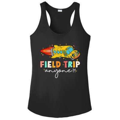 Field Trip Anyone Field Day Teachers Kids Ladies PosiCharge Competitor Racerback Tank