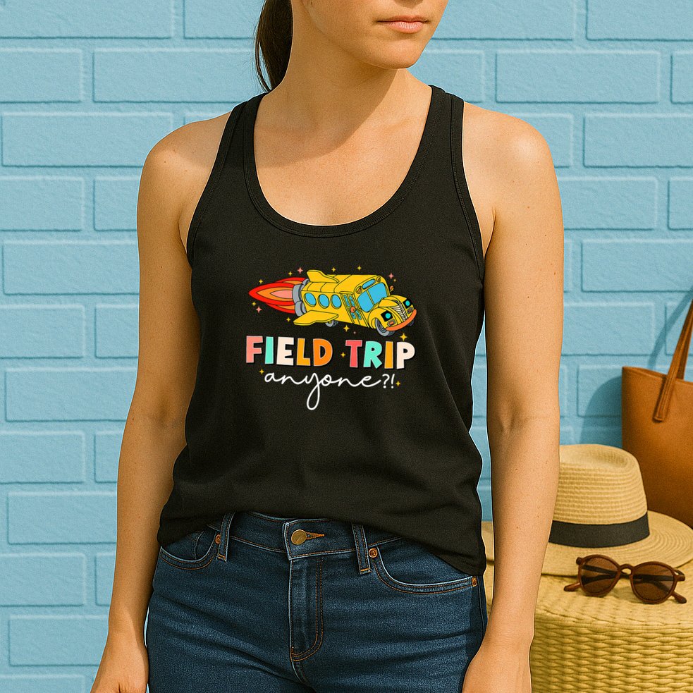Field Trip Anyone Field Day Teachers Kids Womens Tank Top