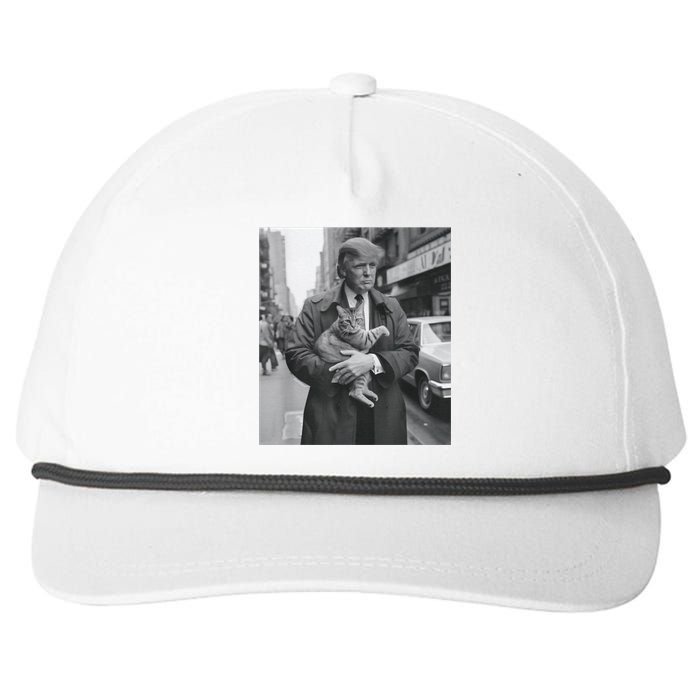 Funny Trump And Cat Funny Political Snapback Five-Panel Rope Hat