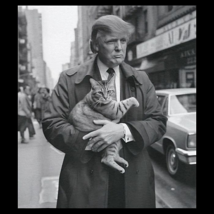 Funny Trump And Cat Funny Political 16 in Basic Backpack