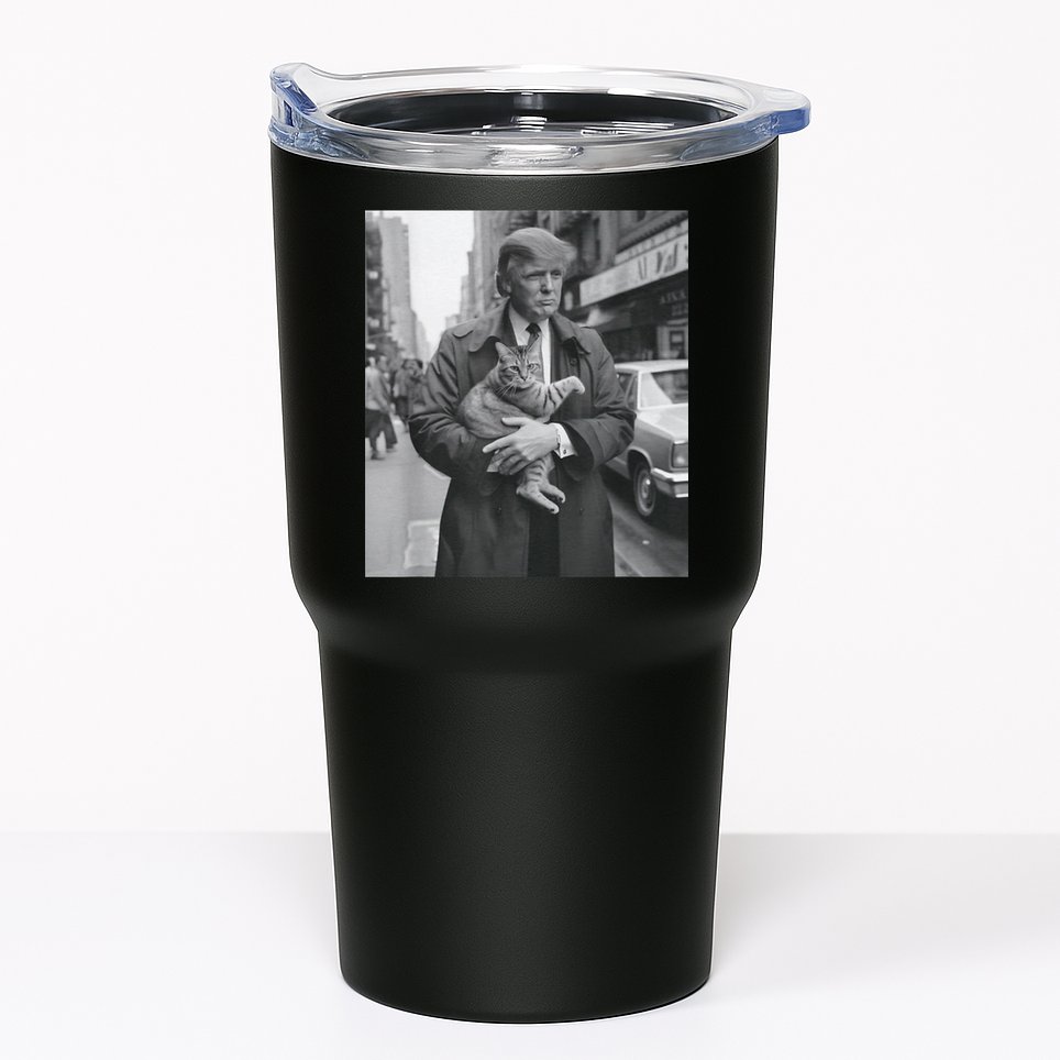 Funny Trump And Cat Funny Political Tumbler