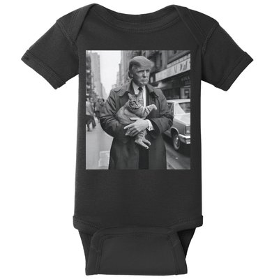 Funny Trump And Cat Funny Political Baby Bodysuit