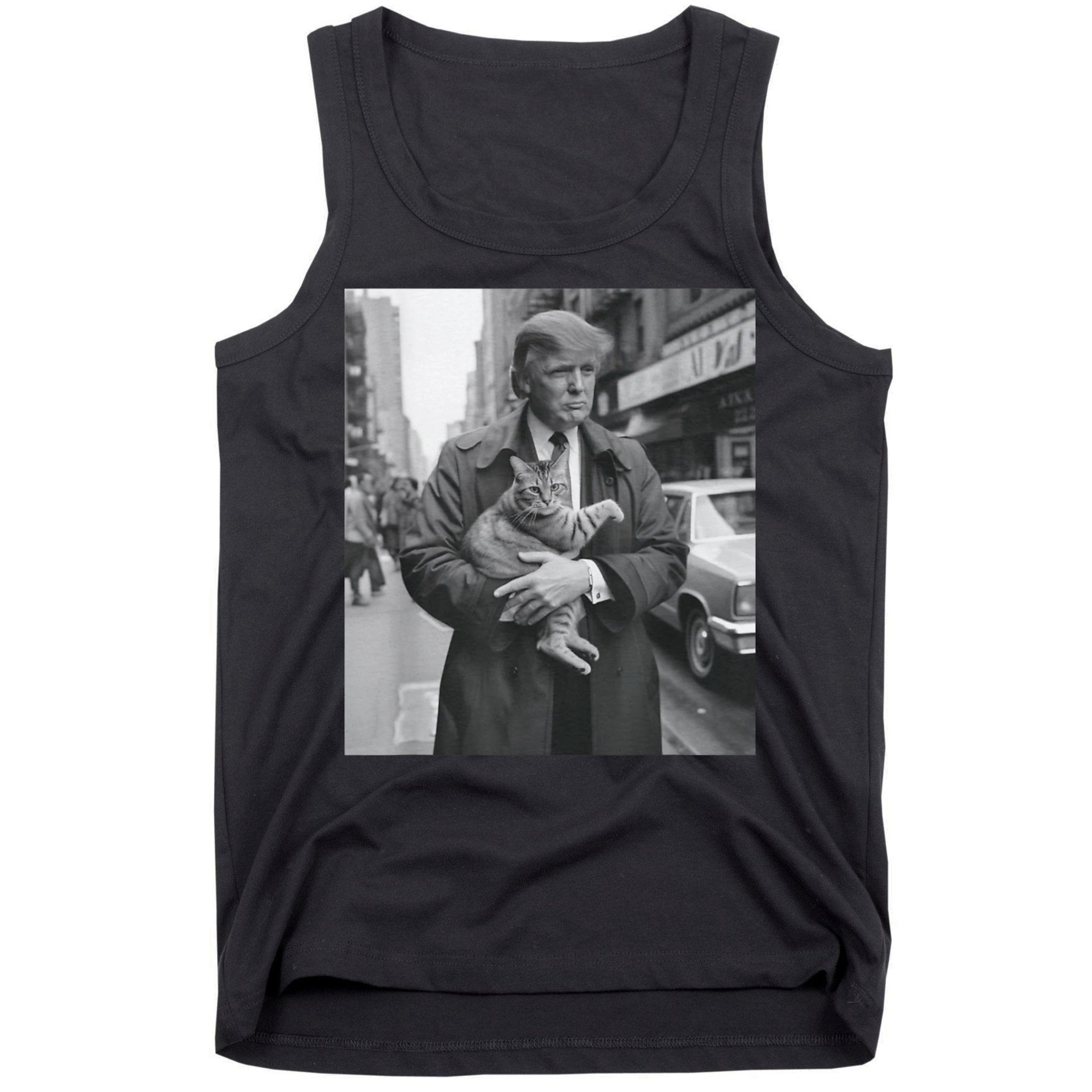 Funny Trump And Cat Funny Political Tank Top