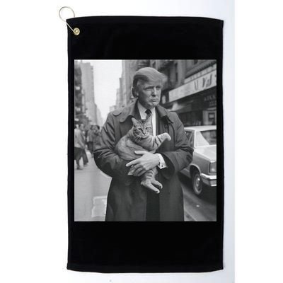 Funny Trump And Cat Funny Political Golf Towel