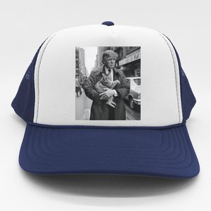 Funny Trump And Cat Funny Political Trucker Hat