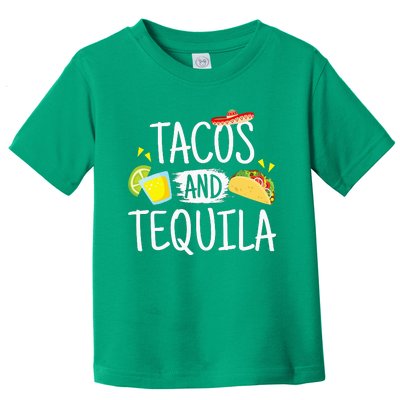 Funny Tacos And Tequila Mexican Sombrero Tee Gift Toddler T-Shirt