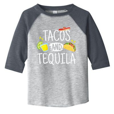 Funny Tacos And Tequila Mexican Sombrero Tee Gift Toddler Fine Jersey T-Shirt