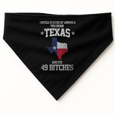 Funny Texas And Its 49 States USA Texan Vintage Texas Pride USA-Made Doggie Bandana