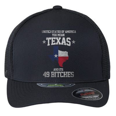 Funny Texas And Its 49 States USA Texan Vintage Texas Pride Flexfit Unipanel Trucker Cap