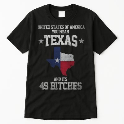 Funny Texas And Its 49 States USA Texan Vintage Texas Pride Tall T-Shirt