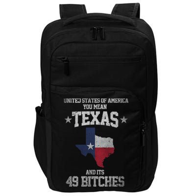 Funny Texas And Its 49 States USA Texan Vintage Texas Pride Impact Tech Backpack