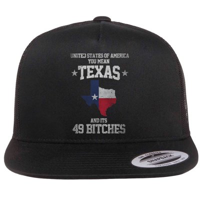 Funny Texas And Its 49 States USA Texan Vintage Texas Pride Flatbill Hat
