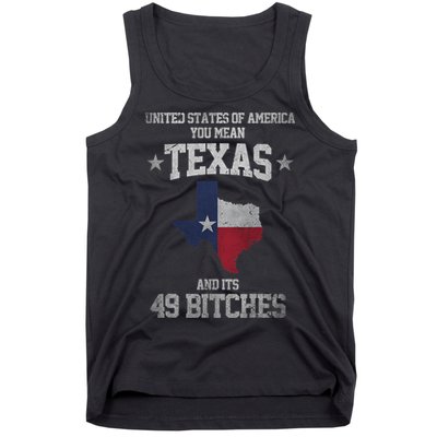 Funny Texas And Its 49 States USA Texan Vintage Texas Pride Tank Top
