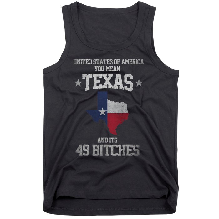 Funny Texas And Its 49 States USA Texan Vintage Texas Pride Tank Top