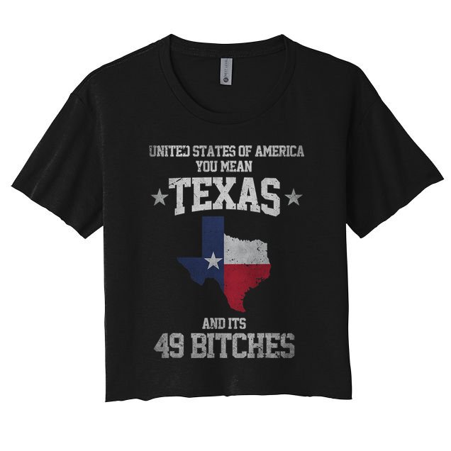 Funny Texas And Its 49 States USA Texan Vintage Texas Pride Crop Top