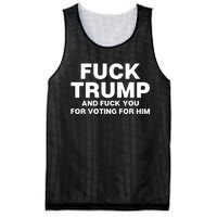 Fuck Trump And Fuck You For Voting For Him Mesh Reversible Basketball Jersey Tank