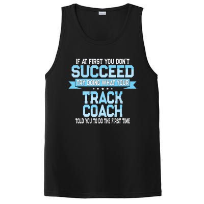 Fun Track And Field Coach Gift Funny Track Saying PosiCharge Competitor Tank