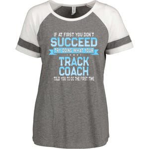 Fun Track And Field Coach Gift Funny Track Saying Enza Ladies Jersey Colorblock Tee