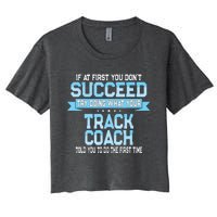 Fun Track And Field Coach Gift Funny Track Saying Women's Crop Top Tee