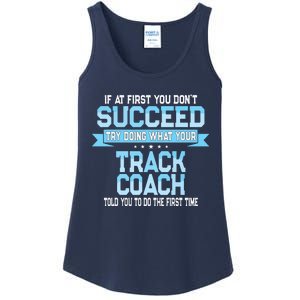 Fun Track And Field Coach Gift Funny Track Saying Ladies Essential Tank