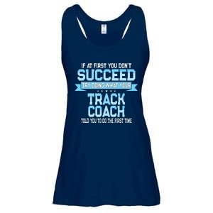 Fun Track And Field Coach Gift Funny Track Saying Ladies Essential Flowy Tank