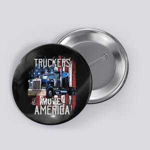 Funny Trucker American Flag Truck Driver Shirt Truck Driver Gift Button