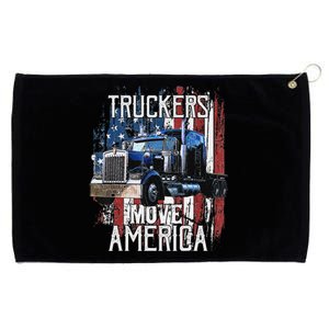 Funny Trucker American Flag Truck Driver Shirt Truck Driver Gift Grommeted Golf Towel