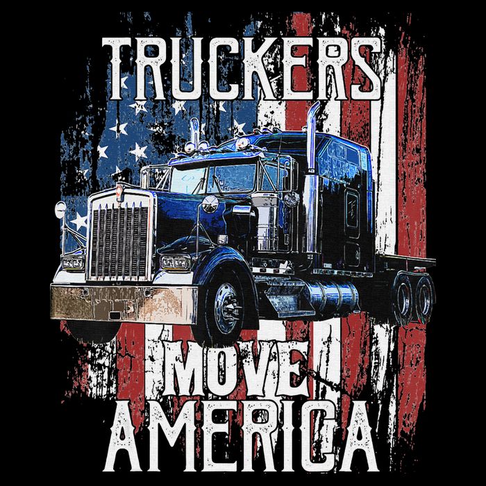 Funny Trucker American Flag Truck Driver Shirt Truck Driver Gift Kids Sweatshirt