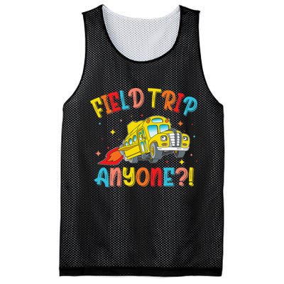 Field Trip Anyone School Trips Field Day 2025 Teachers Gift Mesh Reversible Basketball Jersey Tank