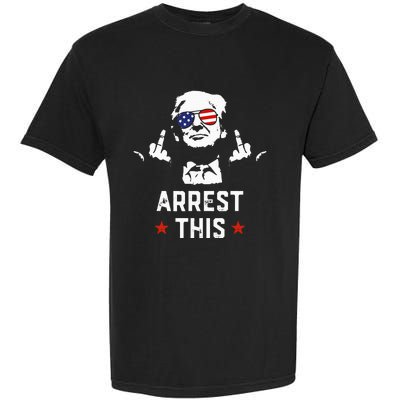 Funny Trump Arrest This Donald Trump Middle Finger President Garment-Dyed Heavyweight T-Shirt